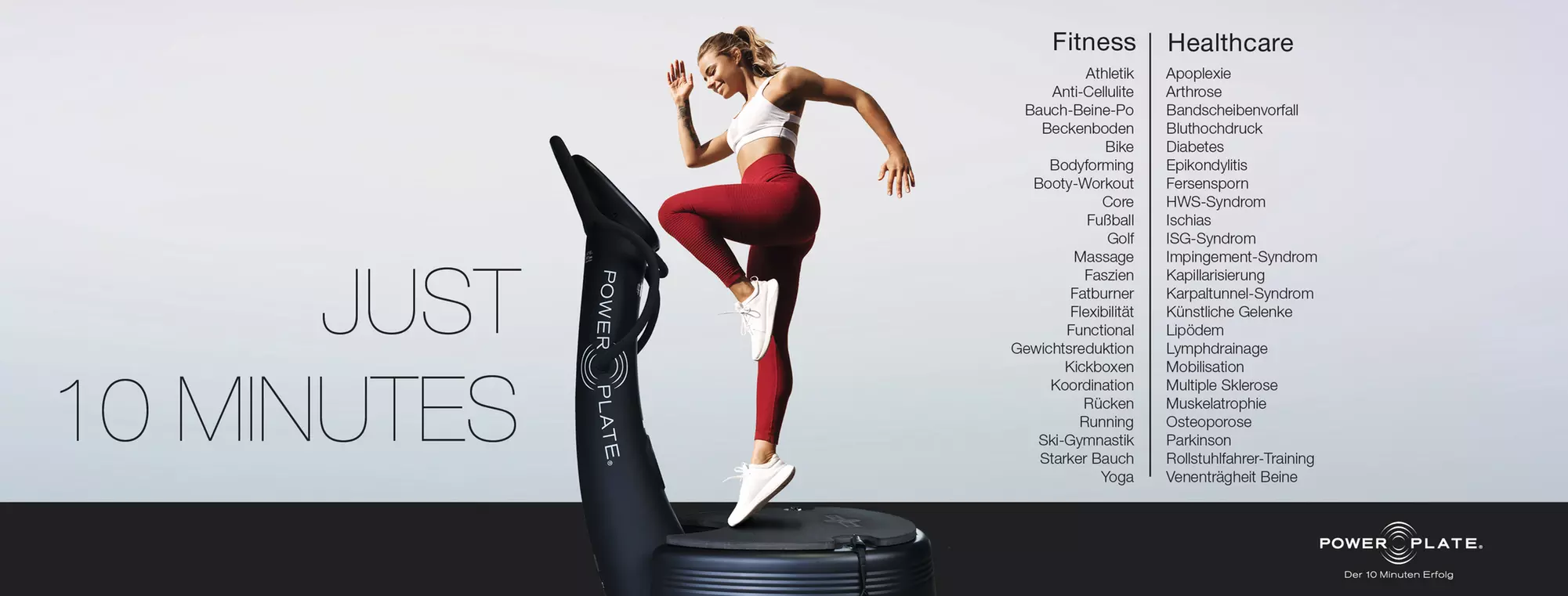 Karte für Powerplate-Figurtraining