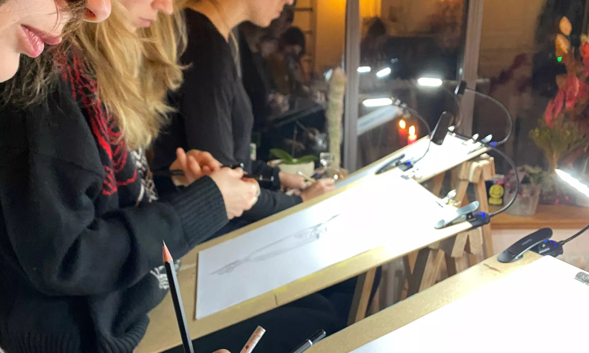 Cours de dessin et peinture de 2 heures à l'atelier CADET