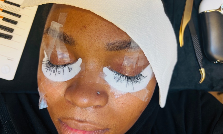 Image 2: Classic Eyelash Extensions, Two-Week Fill, Brow Wax + Tint/Lamination!