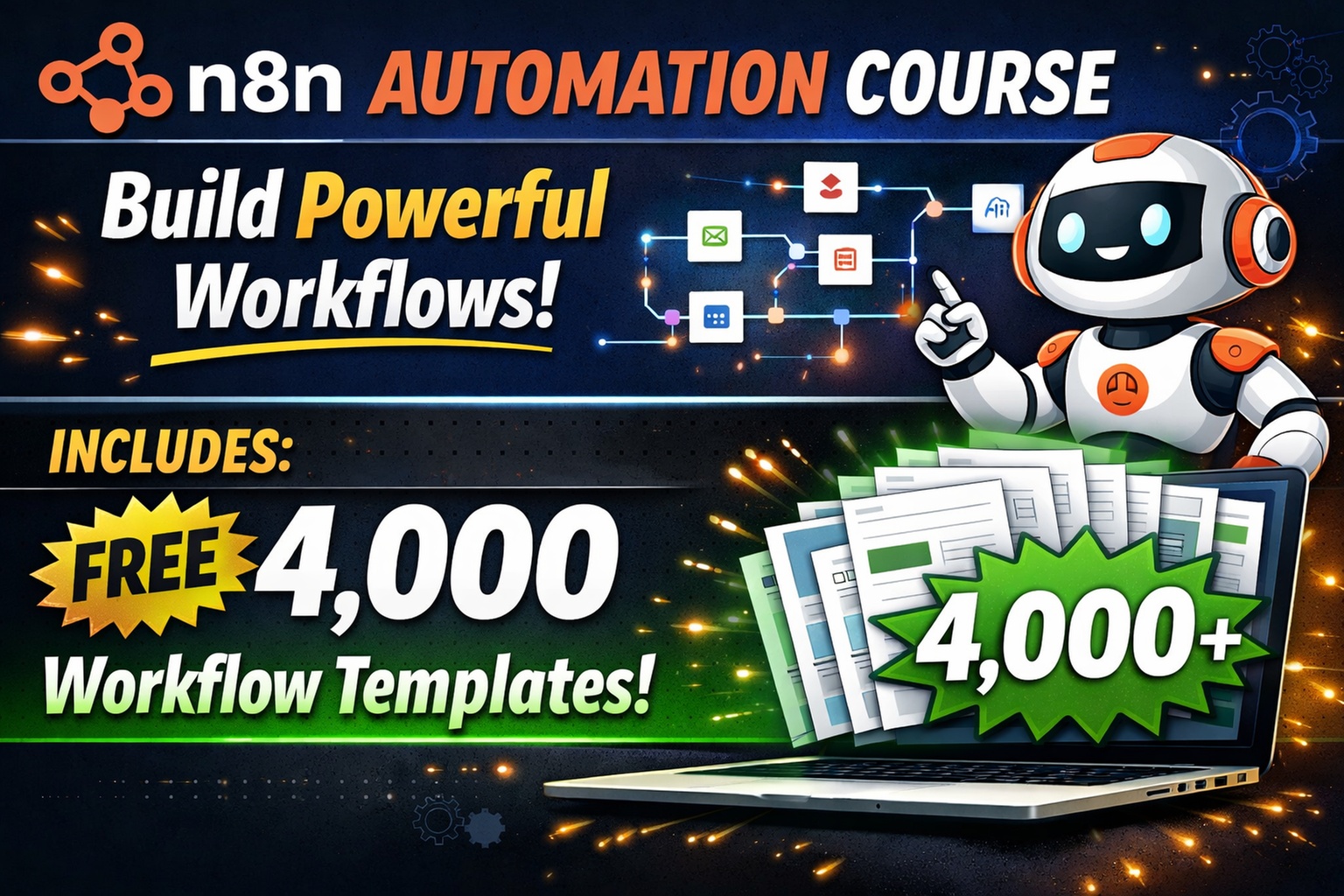 Automation Course with 4,000 Workflow Templates (Online)