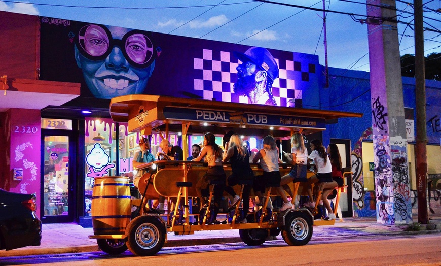 Image 1: Pedal, Sip, and Explore Wynwood’s Art, Bars, and Brunch in style!