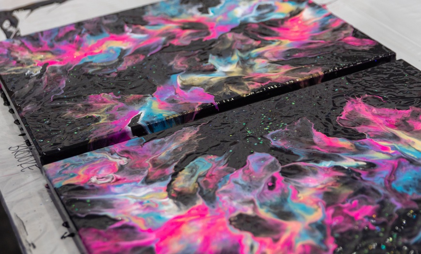 Image 7: Fluid Art Classes with Pour Painting for 1, 2, or 4 People
