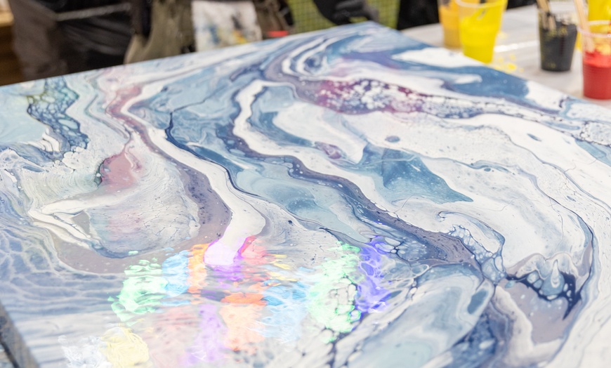 Image 9: Fluid Art Classes with Pour Painting for 1, 2, or 4 People