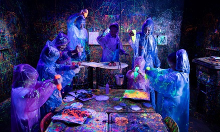 Neon Paint & Blacklight Splatter Room for 4 - Red Giant Experiences - Orem, UT