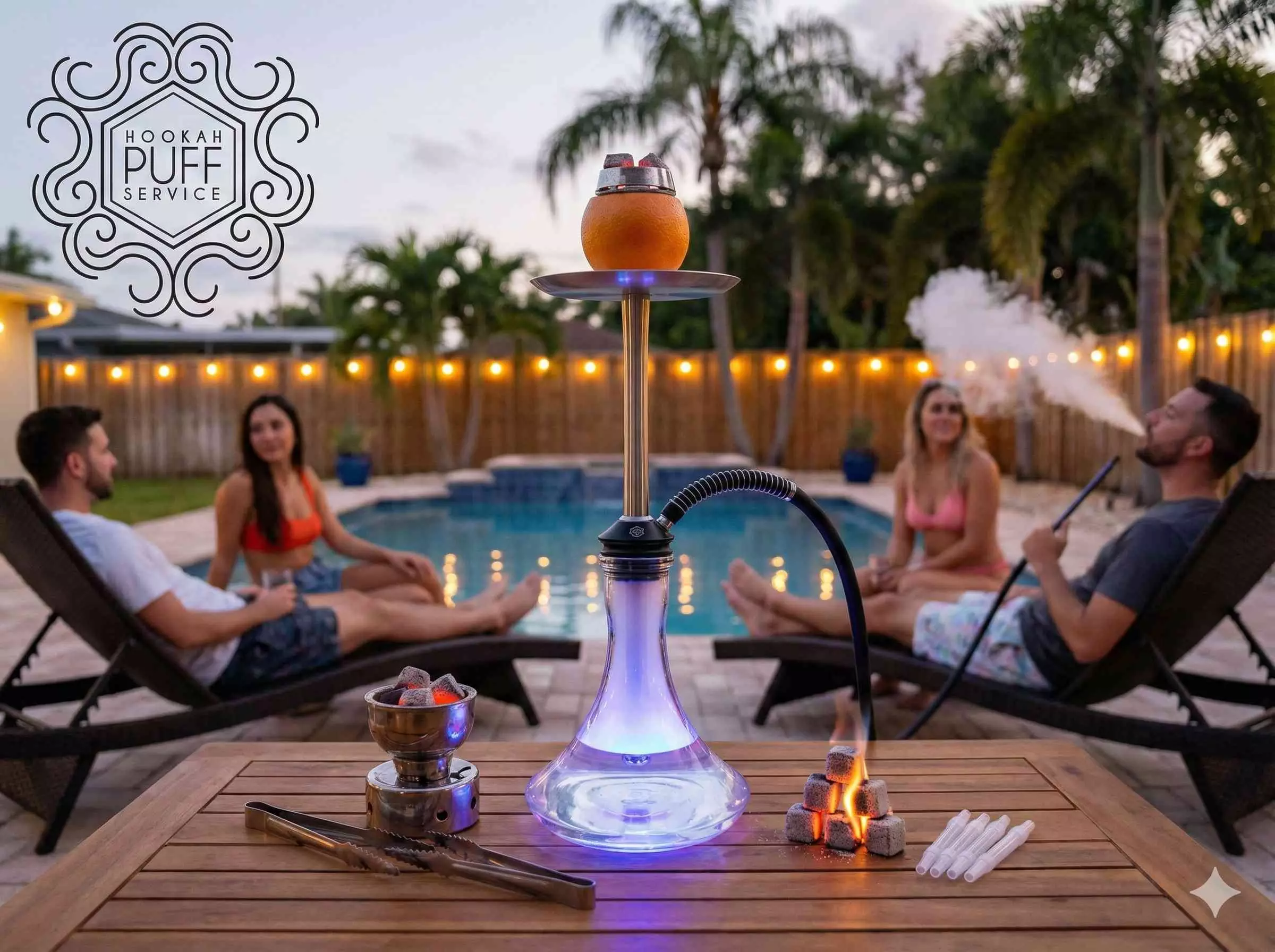 Relax in a Hookah Garden with Shisha and Cocktail Options