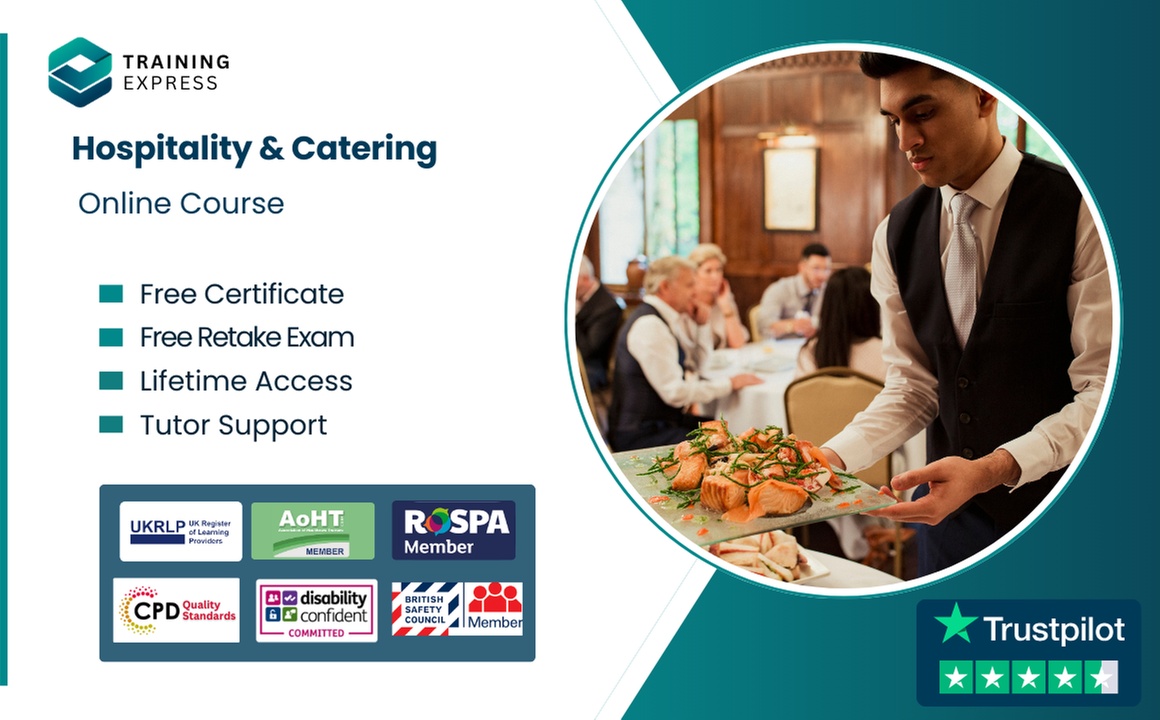 Online Hospitality & Catering or Lifetime Membership to 2500+ Courses