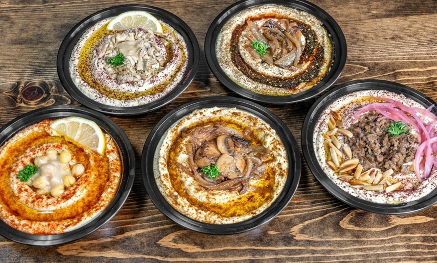 Image 2: Wrap Combo Meal for Two or Small Hummus Sampler Platter