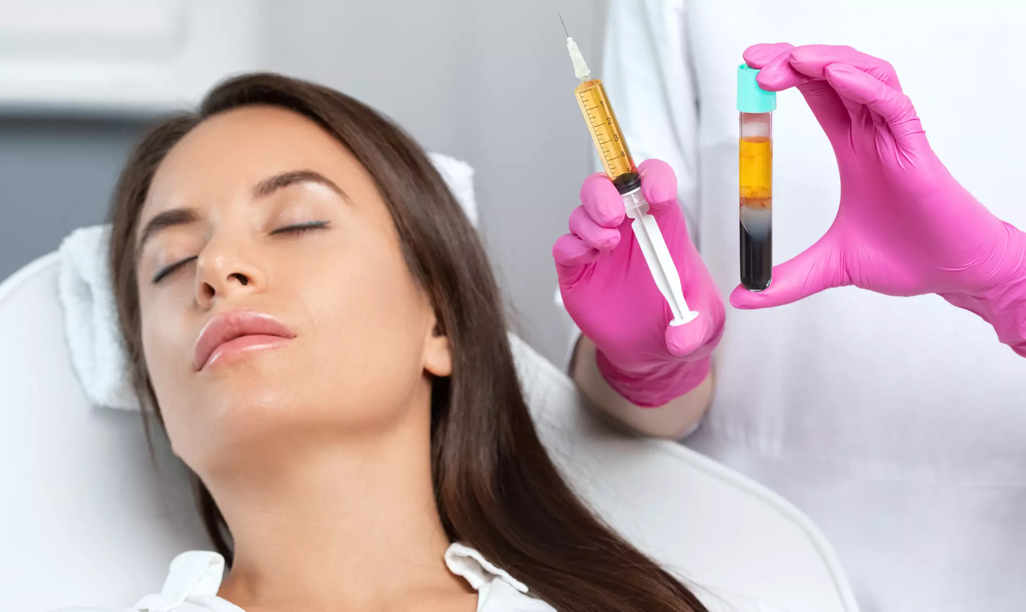 Osocze bogatopłytkowe na okolice pod oczami lub na porost włosów