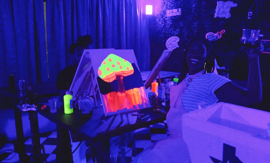 Image 2: Fun UV Glow Paint Party for Big and Small Groups in Houston Area 