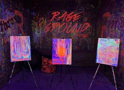 Black Light Paint Splatter - For 1 - Rage Ground - Los Angeles