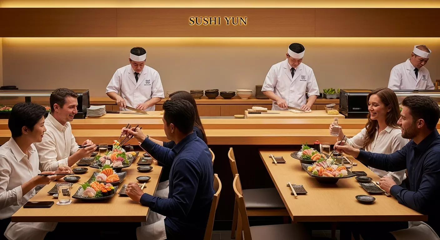 Dine In or Out at Sushi Yun w/ Appetizer, Entrées & Drinks