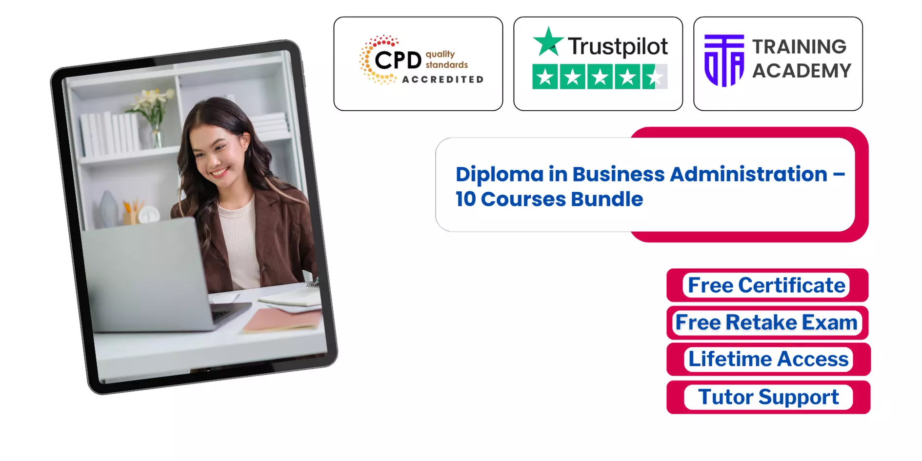 Diploma in Business Administration 10-C Bundle / Lifetime Membership at Online Training Academy (Up to 40% Off) - Primary Image