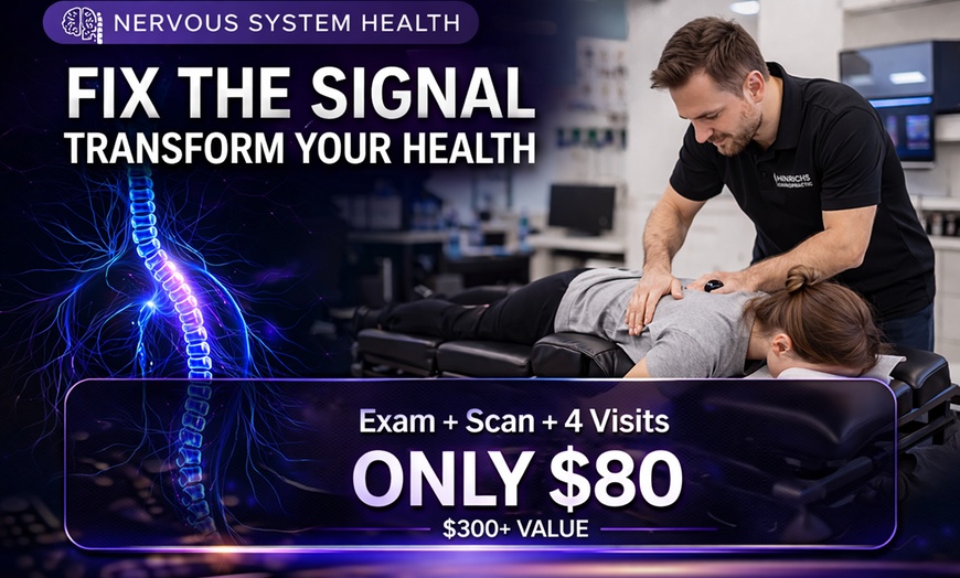Image 2: Hinrichs Chiropractic offers diverse chiropractic care options with up to 50% off, including exams and adjustments.