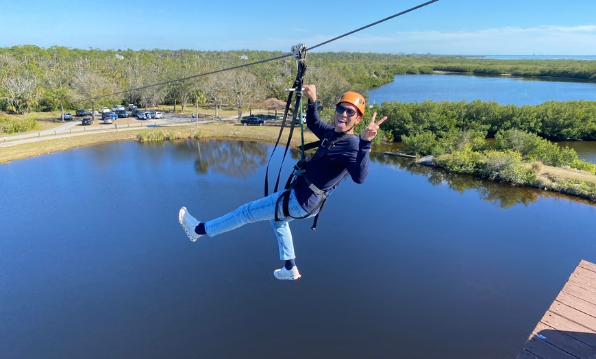 Image 1: Zipline Adventure and Leap of Faith Experience at Empower Adventures 