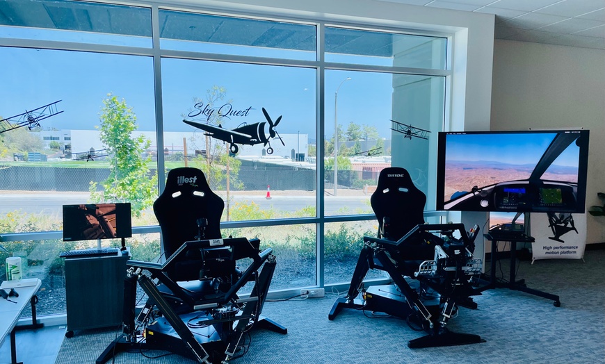Image 1: Experience the Thrill of a Flight Simulator