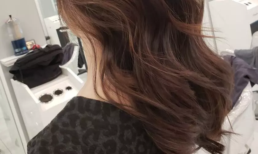 Haircut w/ Blowout, Touch-up or Balayage w/ Treatment, Partial Highlights or Brazilian Keratin ( Up to 54% Off ) - Second Medium