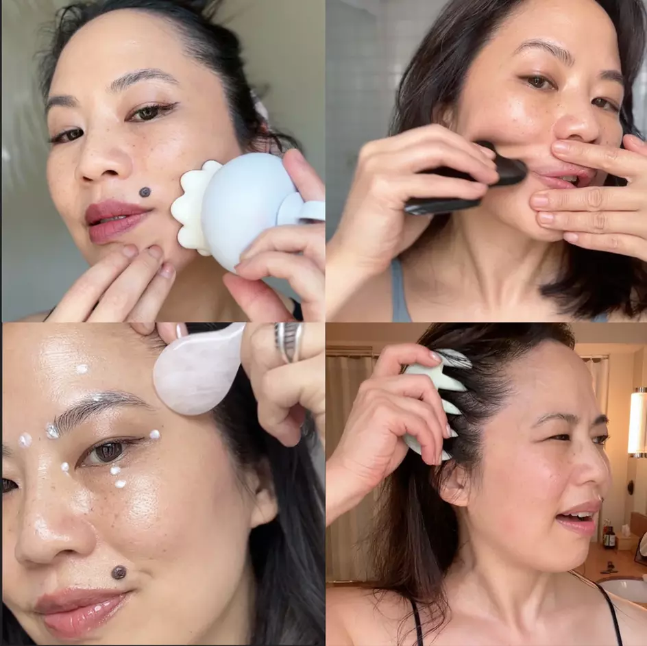 Jade Gua Sha Facelift Treatment or 60-minute LED Light Therapy at Full Moon Spa (Up to 40% Off) - Primary Image