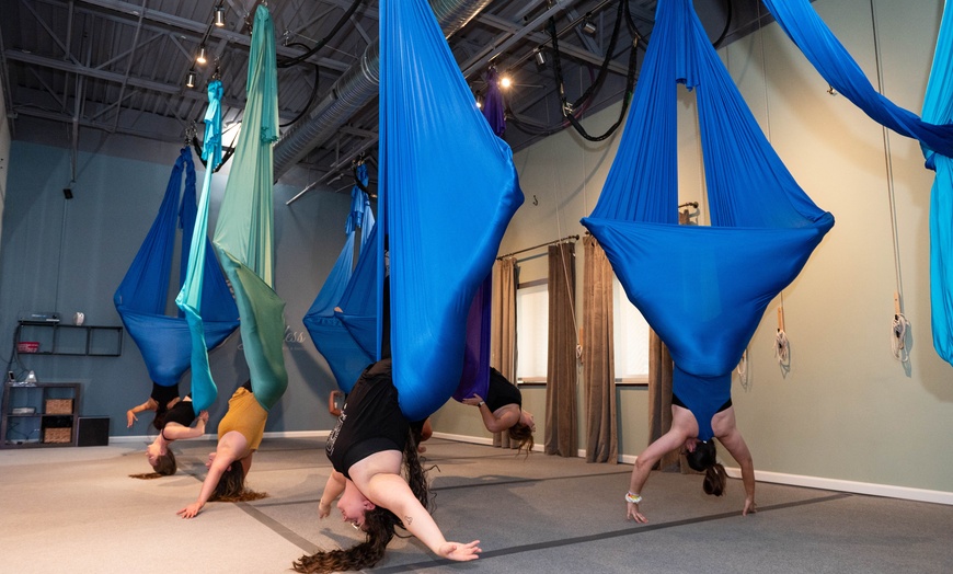 Image 1: Discover Aerial Fitness with Pole, Aerial Hammock & Hoop Classes 