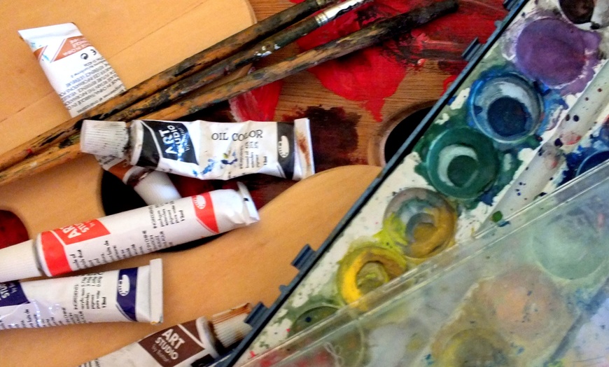 Image 1: Unleash Your Inner Artist with a Fun Two-Hour Canvas Class