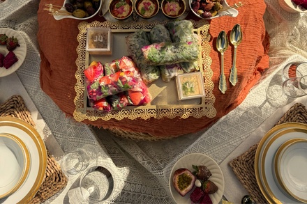 Luxurious Picnic Set Up with sharing platter for 2 people  - SEGEISHAPICNICS