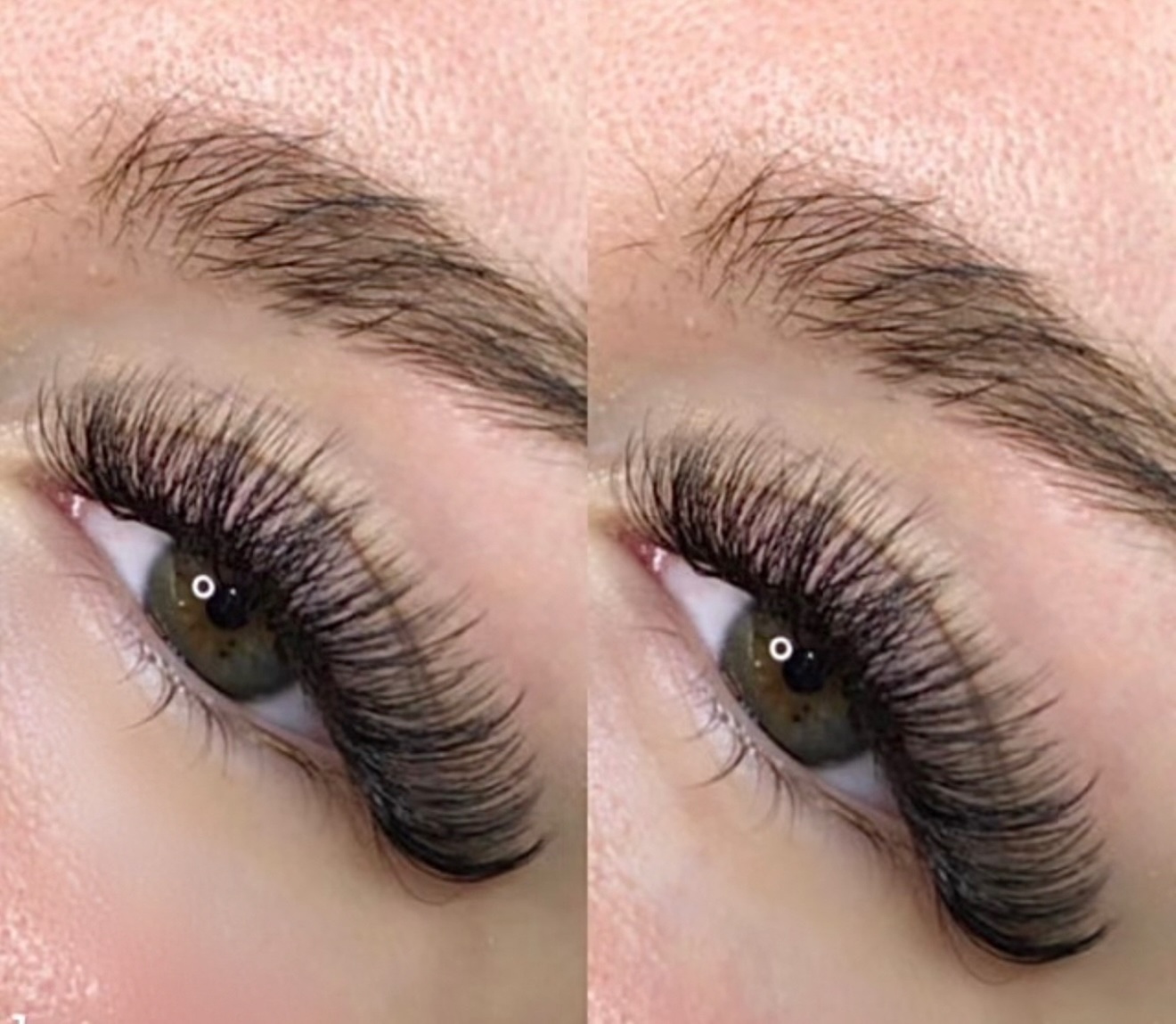 Full Set of Eyelash Extensions with 3D or 6D Volumes and Two Week Fill