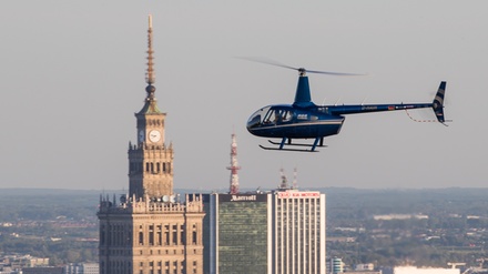Lot widokowy helikopterem nad Warszawą dla 1 osoby