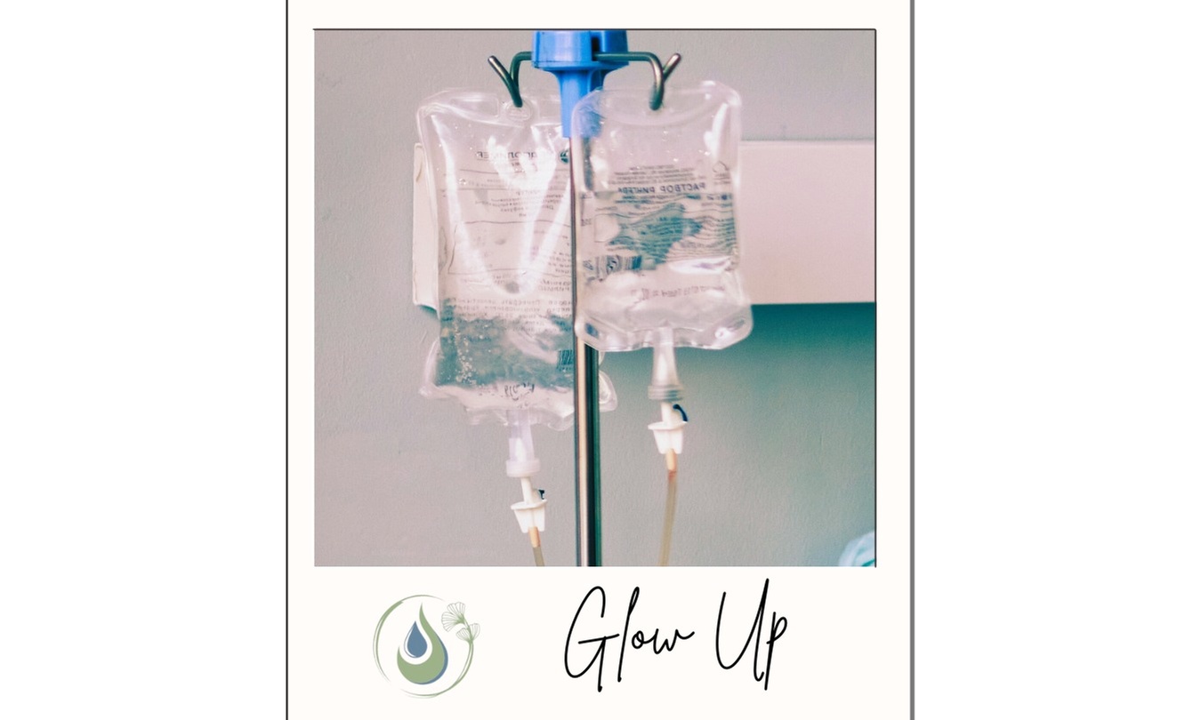 IV Hydration for 1 or 2 people: Glow up quick drip + Infrared Sauna