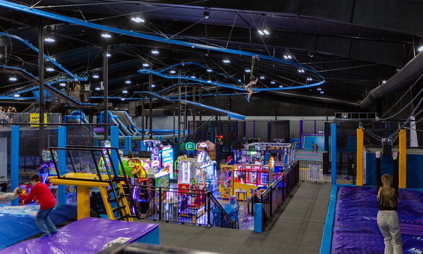 Image 1: Unleash Energy: One or Two All-Day Jump Pass & Arcade Fun for All Ages