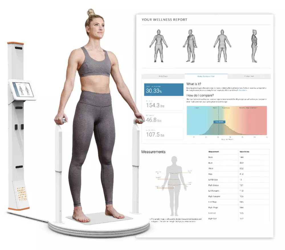 3D Body Scan With Digital Report or Two Scans or Progress Tracking