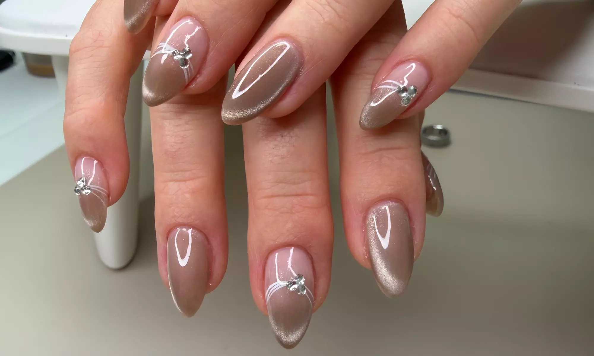 Full Acrylic or Gel New Set w/ Design or Deluxe Gel Mani and Pedi