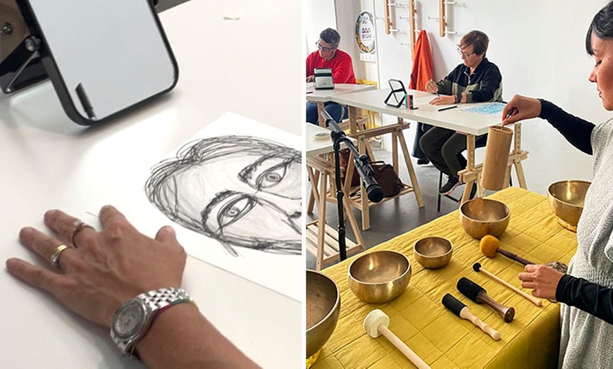 Image 7: Taller de dibujo automático y cuencos tibetanos para 1 o 2 personas