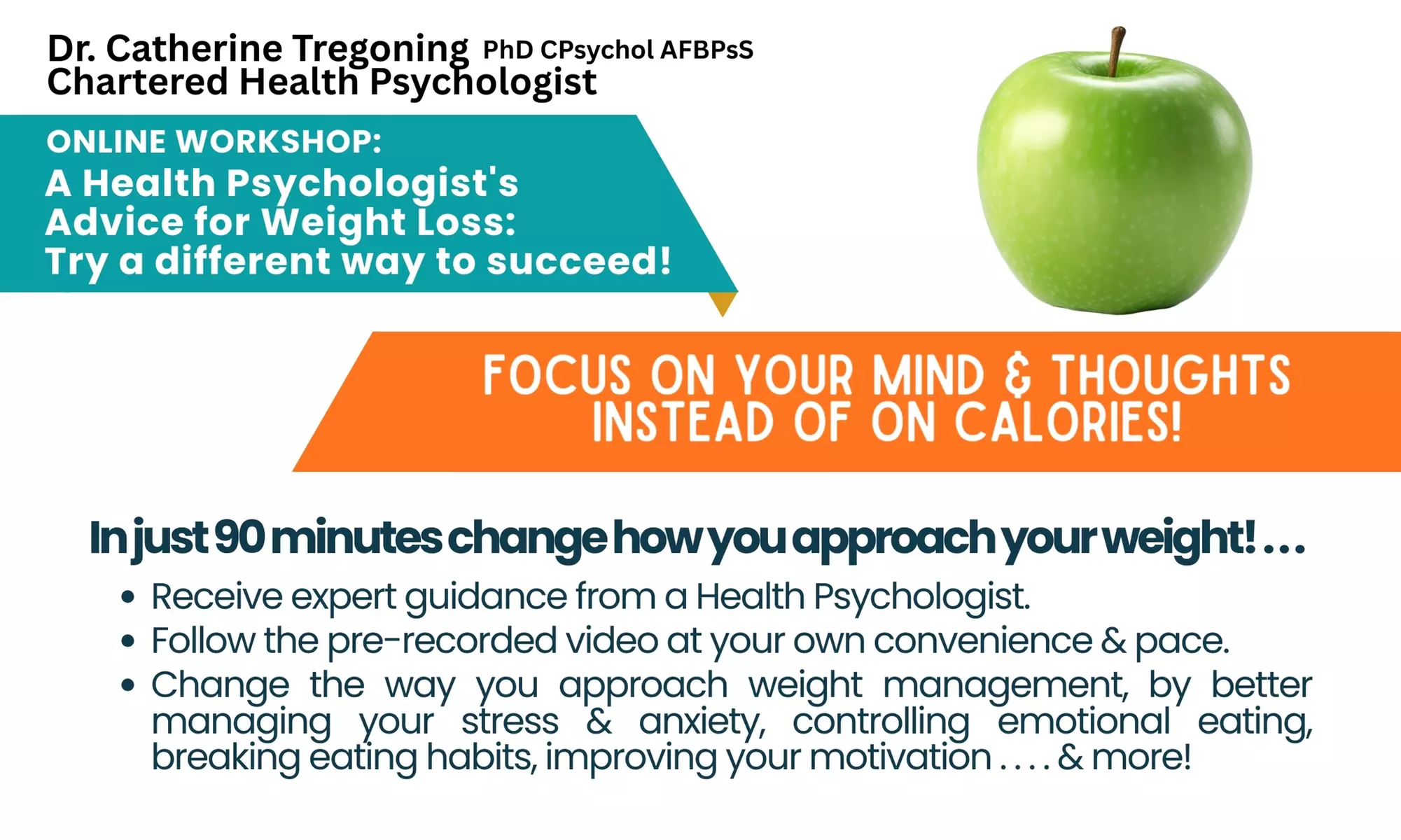 Online 90-Minute Workshop for Weight Management by Health Psychologist