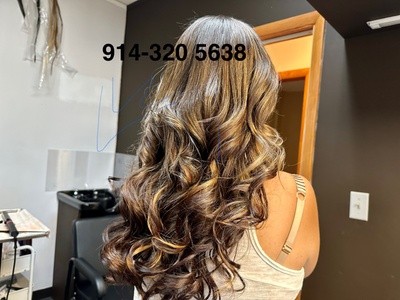 Single-Process Color Touch Up, Glaze and Blowout - silky hair and skincare