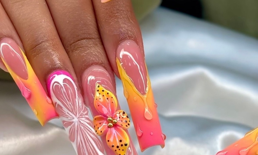 Image 7: Gel X Set with Russian Manicure Prep & Custom Nail Art