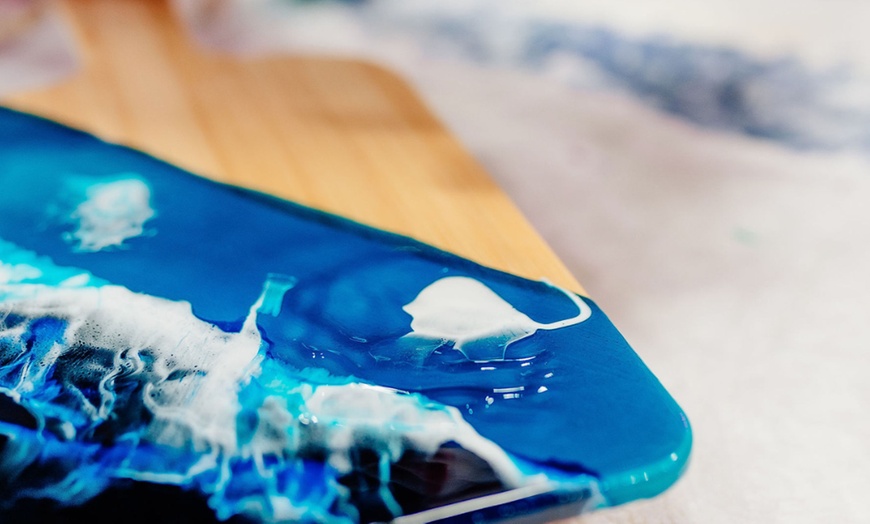 Image 2: Experience Fluid Art & Custom Charcuterie Board Experience