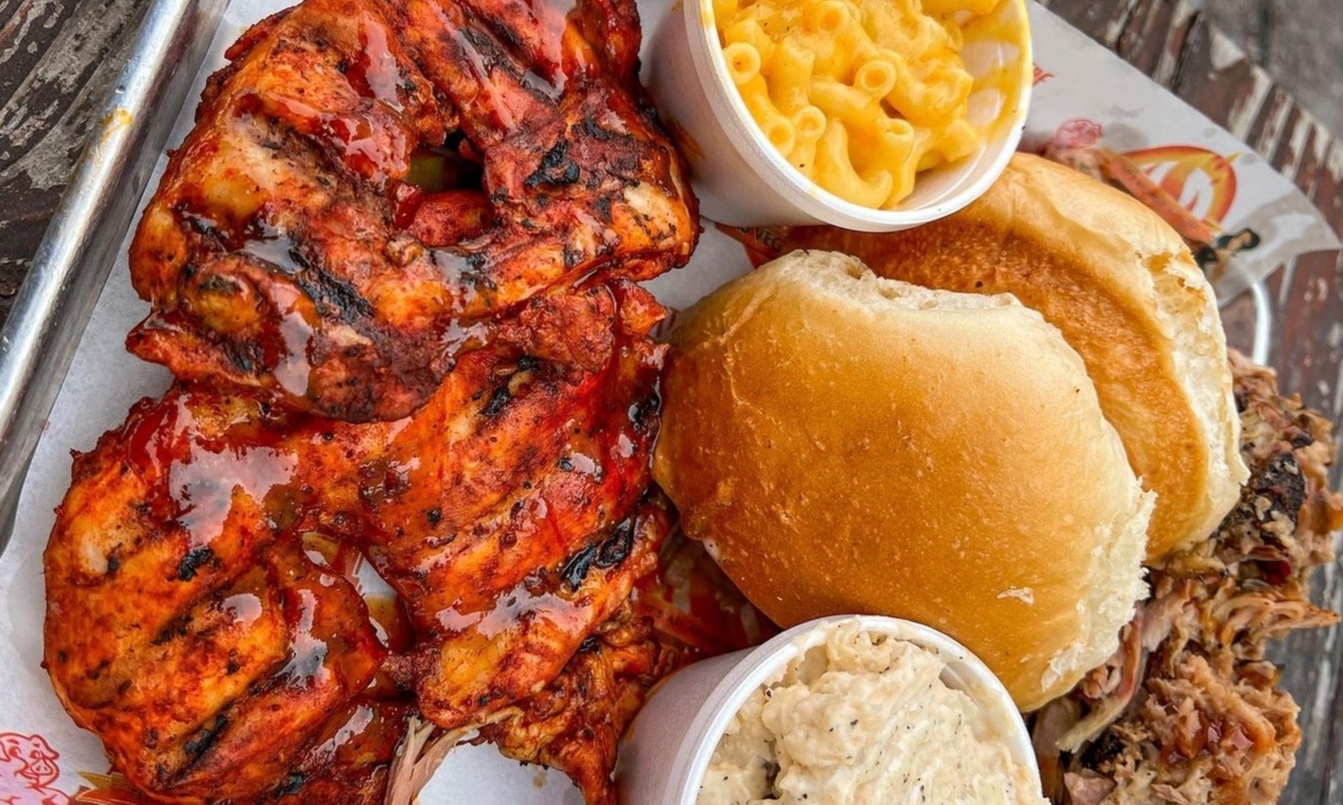 Enjoy BBQ for 2, 4, or 6 with Pulled Pork and Hot Links