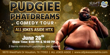 One Ticket - General Admission - June 26 at 7 PM - All Jokes Aside Comedy Lounge - Houston