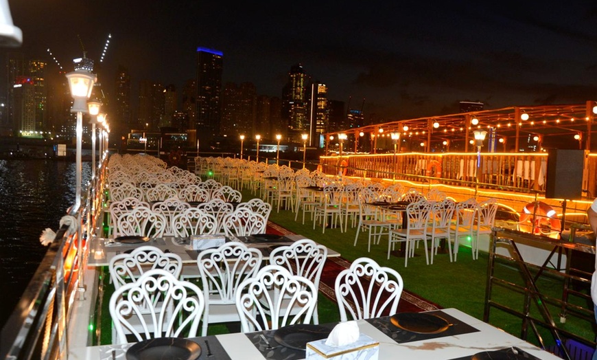 Image 3: 2-Hr VIP Marina Dhow Cruise with Dinner for 1, 2, 4 Adult, or 1 Child