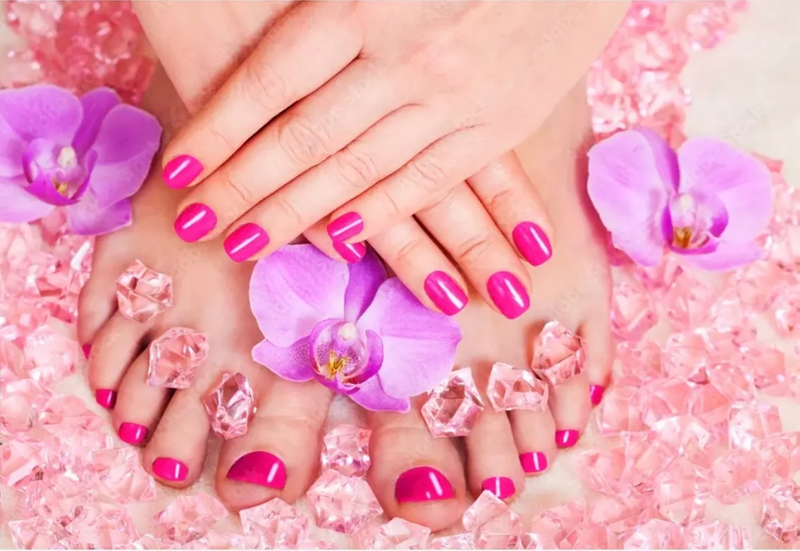 Deluxe Gel or Dip Manicure & Pedicure for Perfectly Polished Nails 