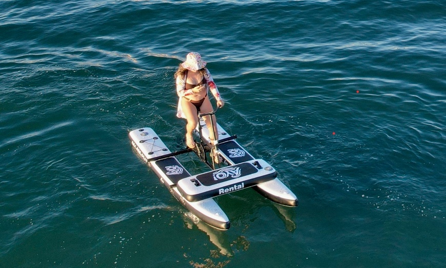 Image 2: 60 or 90 Min Water Bike Rental,  1.5 hours Guided Tour or Group Ride