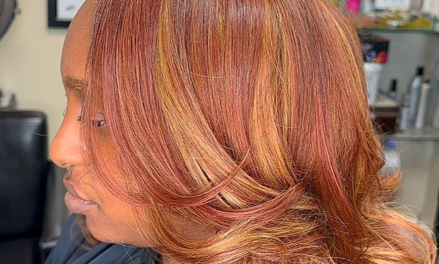 Image 1: Effortless Hair Style with Silk Press or Silk Press Spa + Opt Color