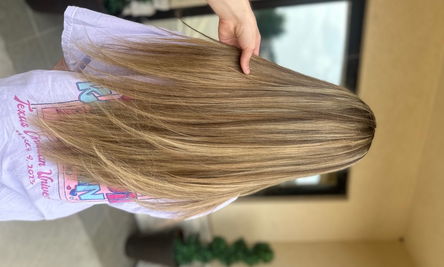 Image 5: Shampoo & Style with Free Hand Tied Extension Consultation