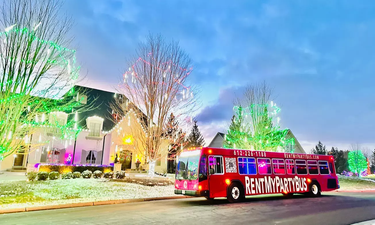Experience Festive Spirit on a Party Bus Holiday Light Tours