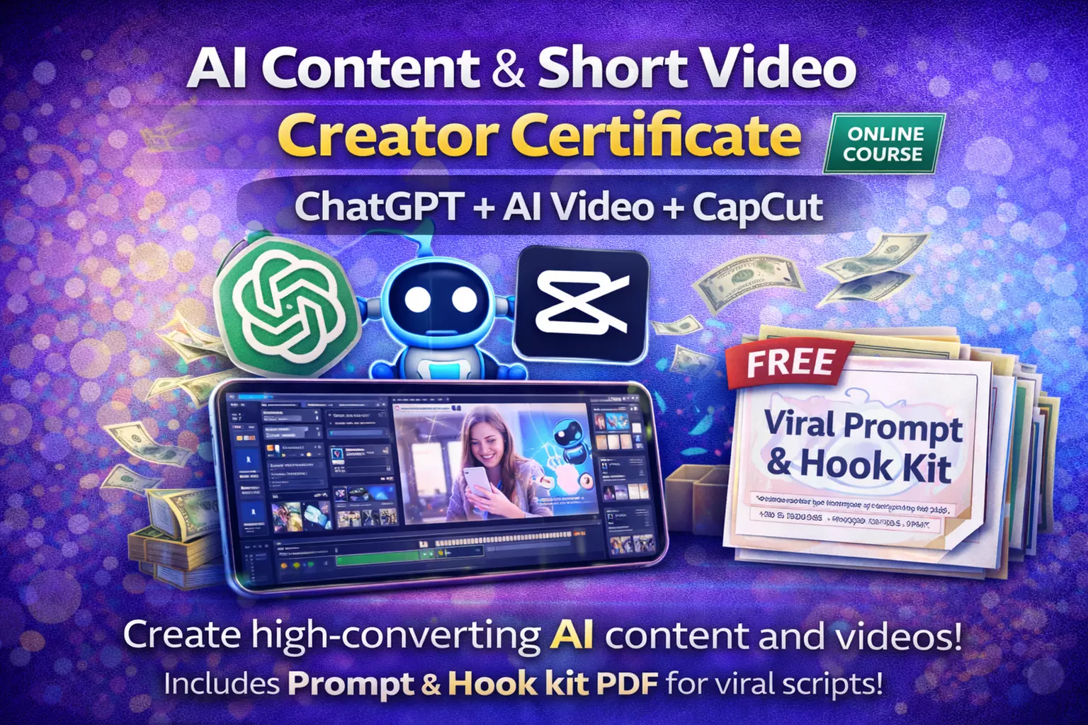 AI Video & Content Creation Course with ChatGPT & CapCut