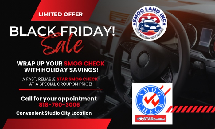 Up to 52% Off on Inspection Sticker/Emission Test at Smog Check & DMV Auto Registrations