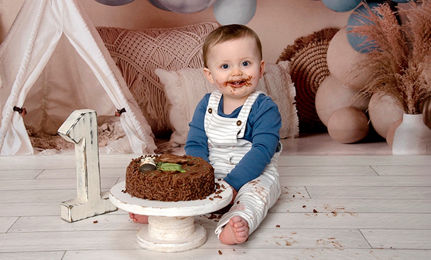 Image 1: First Birthday Cake Smash Photoshoot with Print at Flash Photography