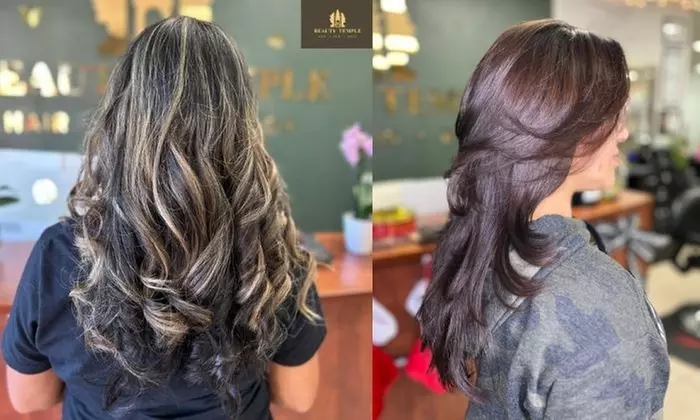 Transform with Haircut and Highlights w/ Deep Condition and Blowout at Beauty Temple (Up to 61% Off)