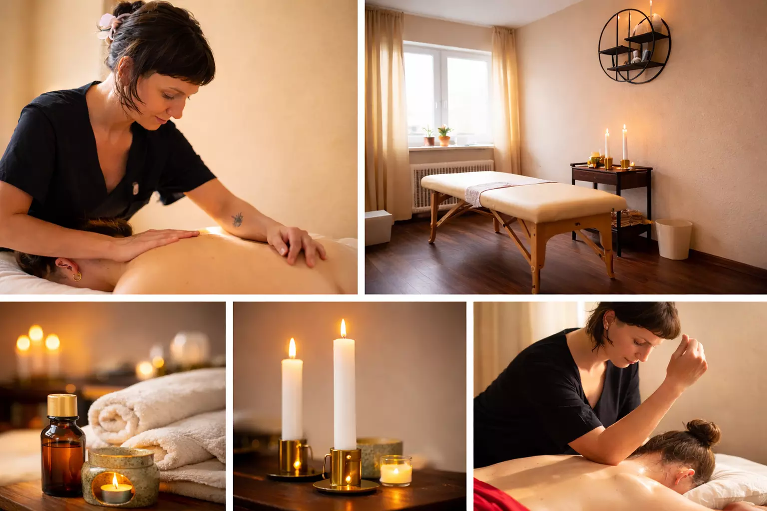 Aromaöl-Ganzkörpermassage oder -Rücken-, Schulter- und Nacken-Massage