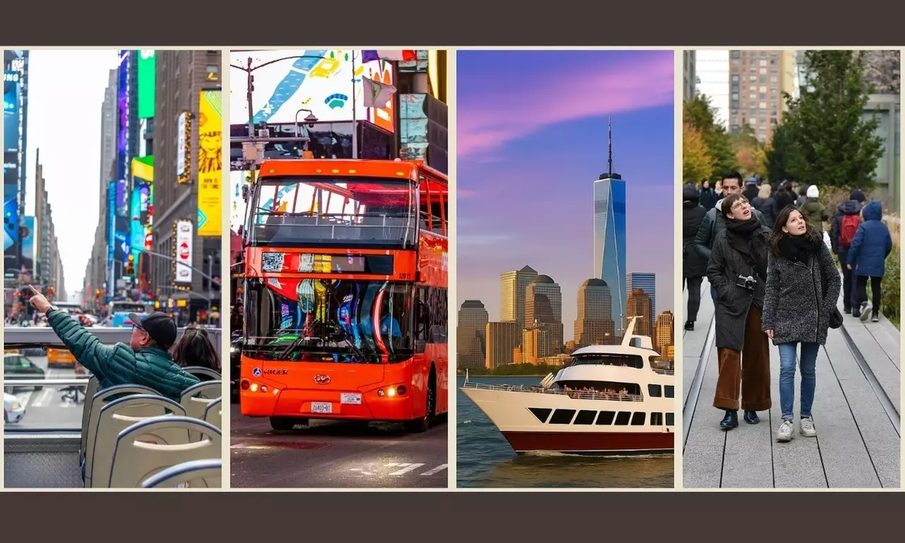 3 Tours-1 Pass: Guided NYC Bus, Liberty Statue Cruise & Walking Tour