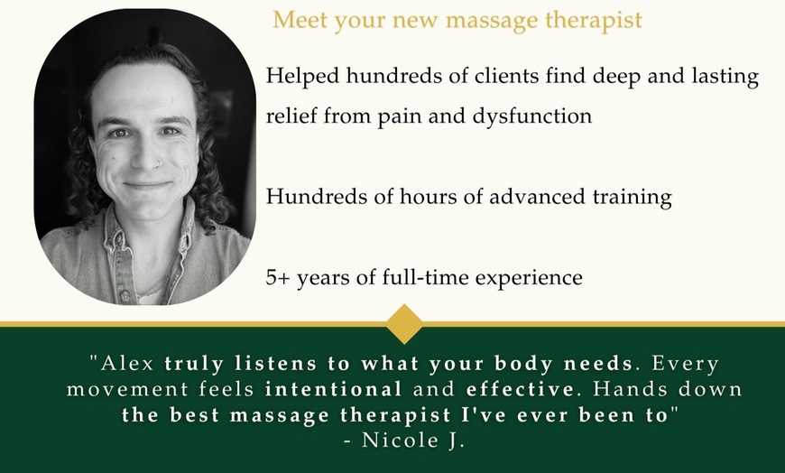 Image 1: Pain & Stress Relief: 60 or 90 Min Custom Therapeutic Massage
